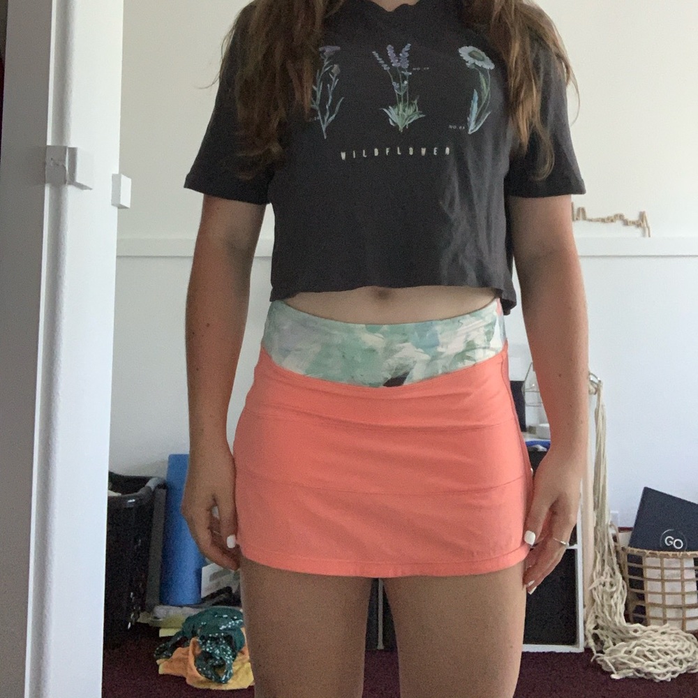 Peach lululemon skirt
